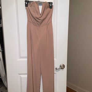 Nude Strapless Jumpsuit